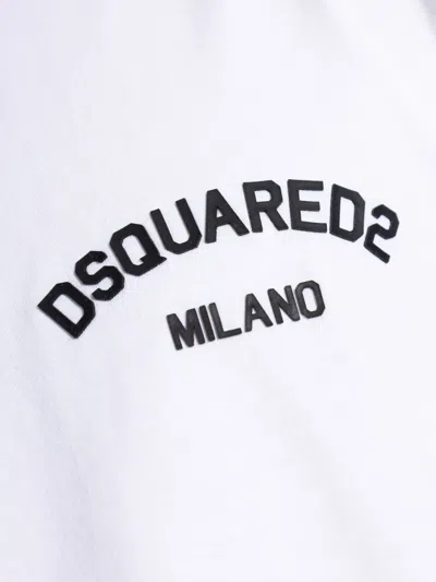 Dsquared2 White Cotton Short Sleeve T-shirts In White