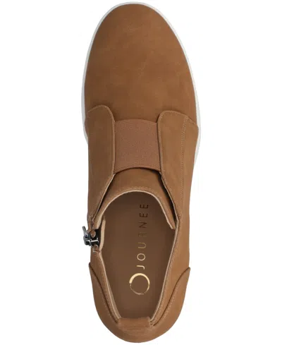 Journee Collection Women's Clara Inside Zip Wedge Sneakers