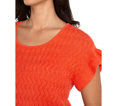 Liverpool Los Angeles Flutter Dolman Sleeve Sweater In Orange