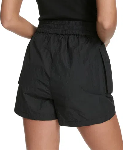 Starter Women's Nylon Zip-pocket Pull-on Cargo Shorts In Black