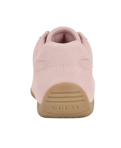 Guess Women's Gabiey Low Profile Suede Lace-up Sneakers In Pink
