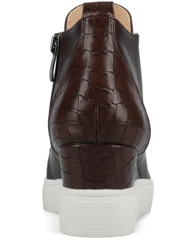 Journee Collection Women's Clara Inside Zip Wedge Sneakers