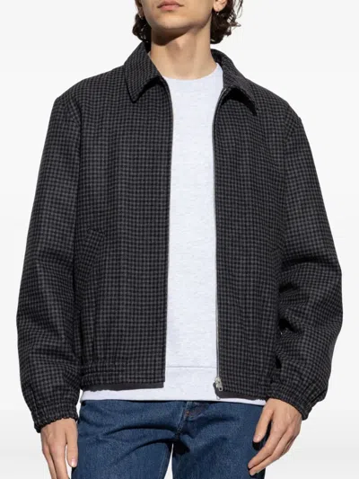 Apc Gilbert Zip-up Houndstooth Jacket