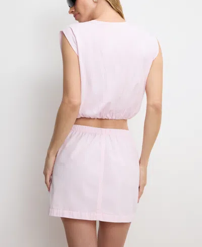 Good American Women's Cotton Twill Parachute Mini Skirt In Pink