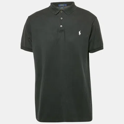 Pre-owned Polo Ralph Lauren Black Cotton Slim Fit Polo T-shirt Xl