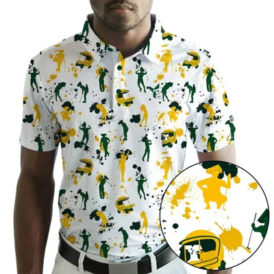 Yatta Golf Cheeseheads Golf Polo Limited Edition In White