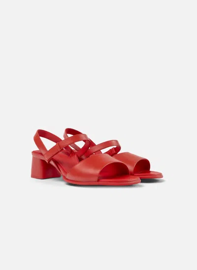 Camper Katie Ankle Strap Sandals In Red