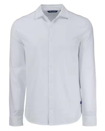 Cutter & Buck Advantage Tri-blend Eco Soft Pique Long Sleeve Knitted Mens Button Up