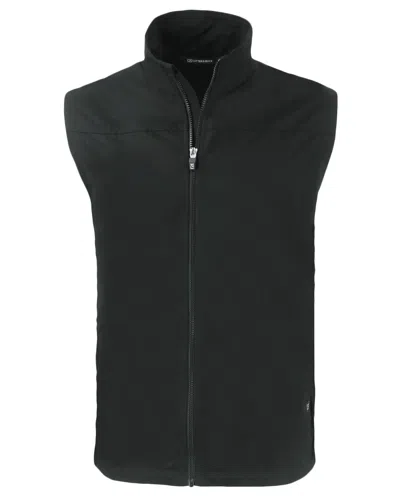Cutter & Buck Charter Eco Recycled Mens Full-zip Vest In Black