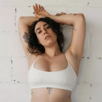 The Saltwater Collective Julia Swim Top In Ivory