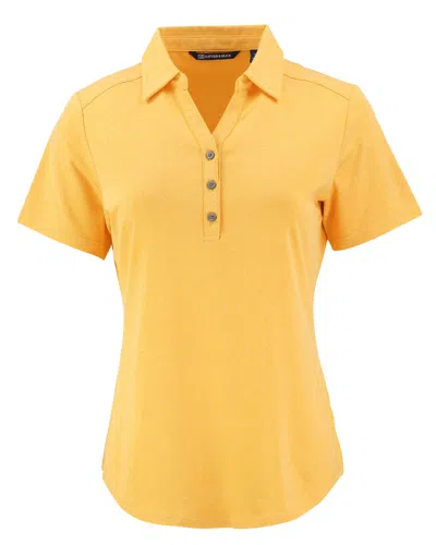 Cutter & Buck Prospect Textured Stretch Womens Short Sleeve Polo Shirt