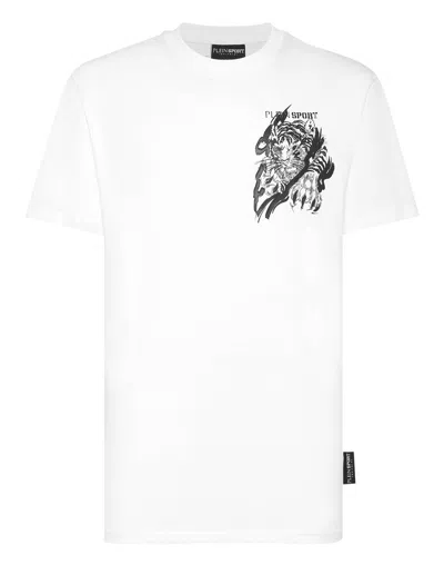 Plein Sport Cotton T-shirt Round Neck Ss Tiger