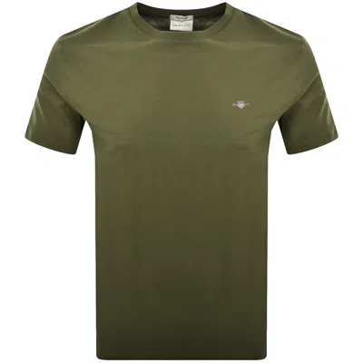Gant Original Regular Shield T Shirt Green