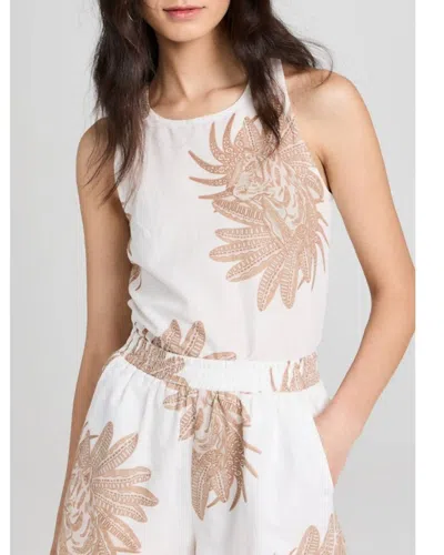 Las Surenas Greek Tank Top In White