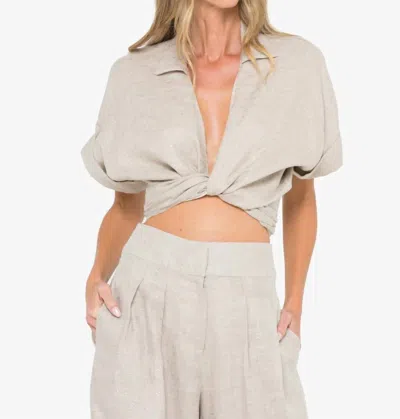 Just Bee Queen Chiara Top In Oatmeal