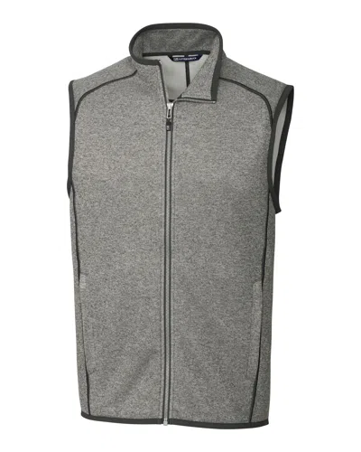 Cutter & Buck Mainsail Sweater-knit Mens Big And Tall Full Zip Vest In Gray