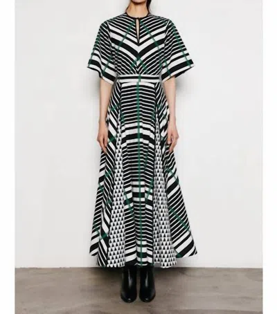 Du Paradis Nova Maxi Dress In Black/white
