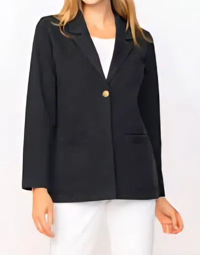 Shop Habitat Stone Washed Denim Blazer In Black