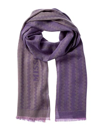 Missoni Wool Scarf In Purple