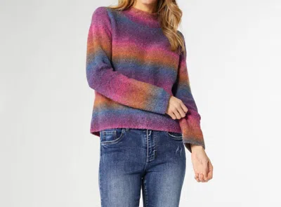 COCO + CARMEN RACHEL FUZZY OMBRE SWEATER IN MAGENTA OMBRE 