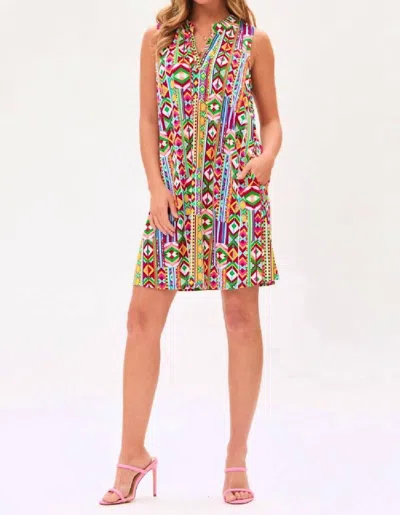 Dear Scarlett Multi Color Aztec Print Tank Dress
