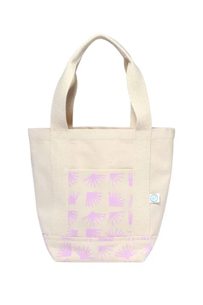 Dance Happy Designs Women's Ginkgo Mini Tote Bag In Ivory/lilac