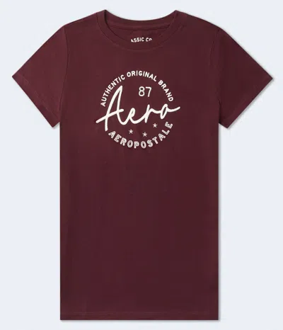 Aéropostale Floral Box Logo Foil Graphic Tee