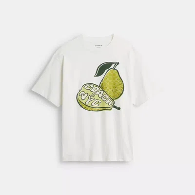 Coach Outlet Pear Relaxed T Shirt In Organic Cotton