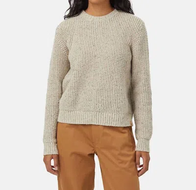 Tentree Highline Nep Crew Neck Sweater In Pale Oak Heather Nep