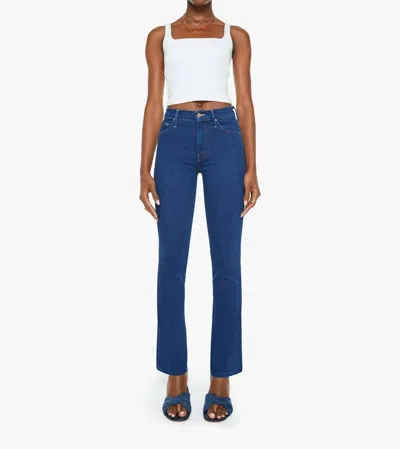 Mother Outsider Sneak Jeans In Coloring Outside The Lines In Blue