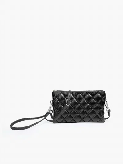 Jen & Co. Women's Riley Puffer Wristlet Crossbody In Black