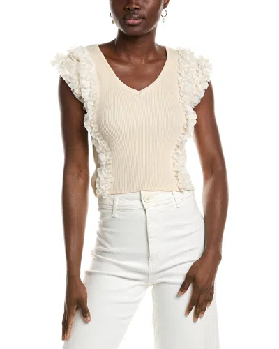 Anna Kay Doree Fleur Cashmere-blend Sweater In Nude