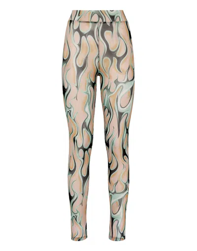 Philipp Plein Tulle Leggings Flame