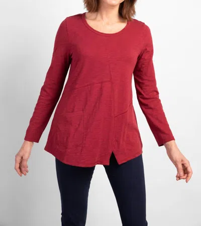 Shop Habitat Cotton Pebble Pocket Tunic In Cranberry