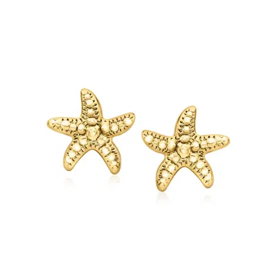 Ross-simons Italian 18kt Gold Over Sterling Starfish Earrings
