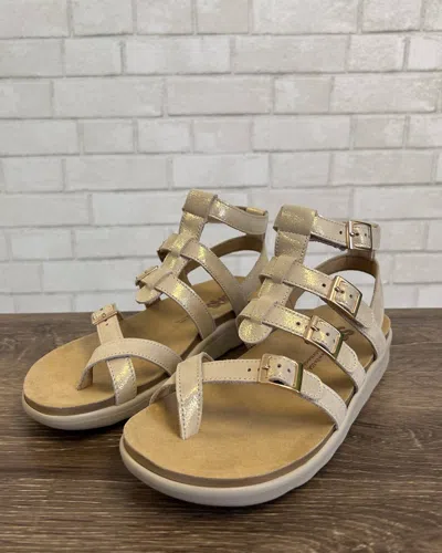 Sas Aria Gladiator Sandals -wide In Soft Gold