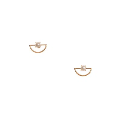Hailey Gerrits Women's Classic Pine Stud Earrings In Freshwater Pearl