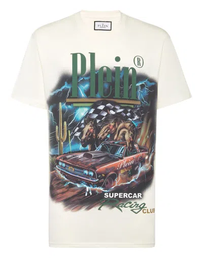 Philipp Plein T-shirt Round Neck Ss Racing Club