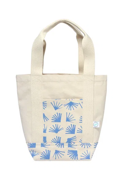 Dance Happy Designs Women's Ginkgo Mini Tote Bag In Ivory/blue