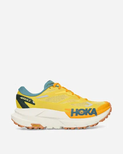 Hoka Mafate X Sneakers Zest / Mountain Fog In Yellow