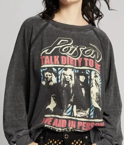 Recycled Karma Poison Live In New York 1987 Sweatshirt In Black In Gray