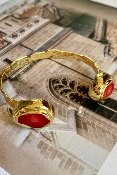 Easton Elle Women's Misty Cuff In Red/gold