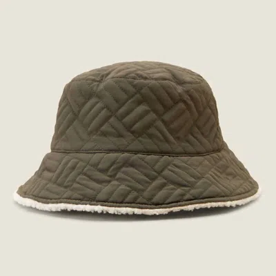 Ariat Men's Adt Reversible Quilted Bucket Hat In Olive Green