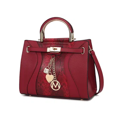 Mkf Collection By Mia K Cassia Snake Embossed Vegan Leather Women's Satchel Bag By Mia K