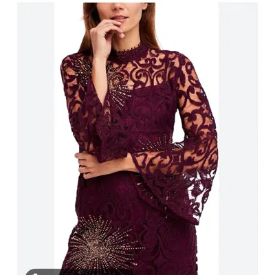 Free People Crochet Lace Starburst Dress In Plum