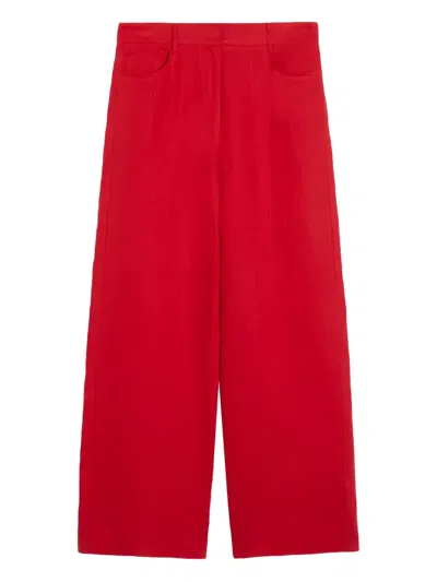 S Max Mara Linen Cropped Trousers