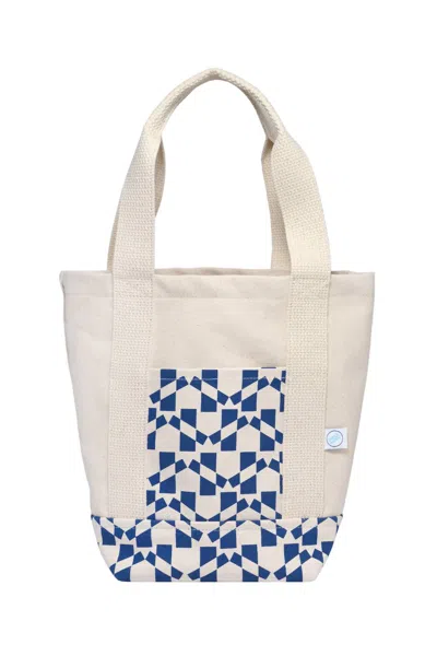 Dance Happy Designs Women's Hadley Mini Tote Bag In Ivory/navy