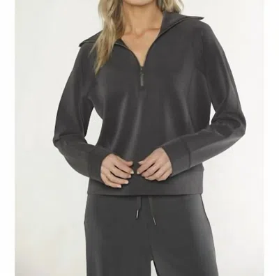 Matty M Stevie Half Zip Top In Graphite