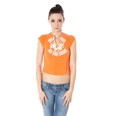 Zuelements Orange Cotton Unisex T-shirt In Orange