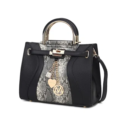 Mkf Collection By Mia K Cassia Snake Embossed Vegan Leather Women's Satchel Bag By Mia K